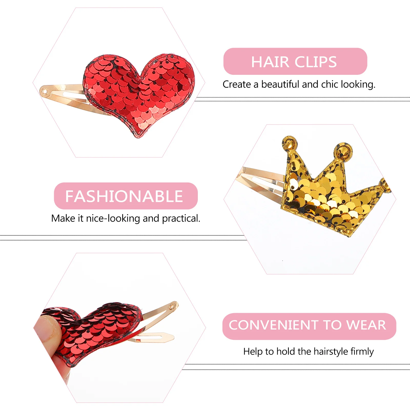 

Детская заколка для волос в форме сердца и бабочки, заколки для детей, девочек, день рождения, повседневная одежда, блестящие аксессуары для волос, декор