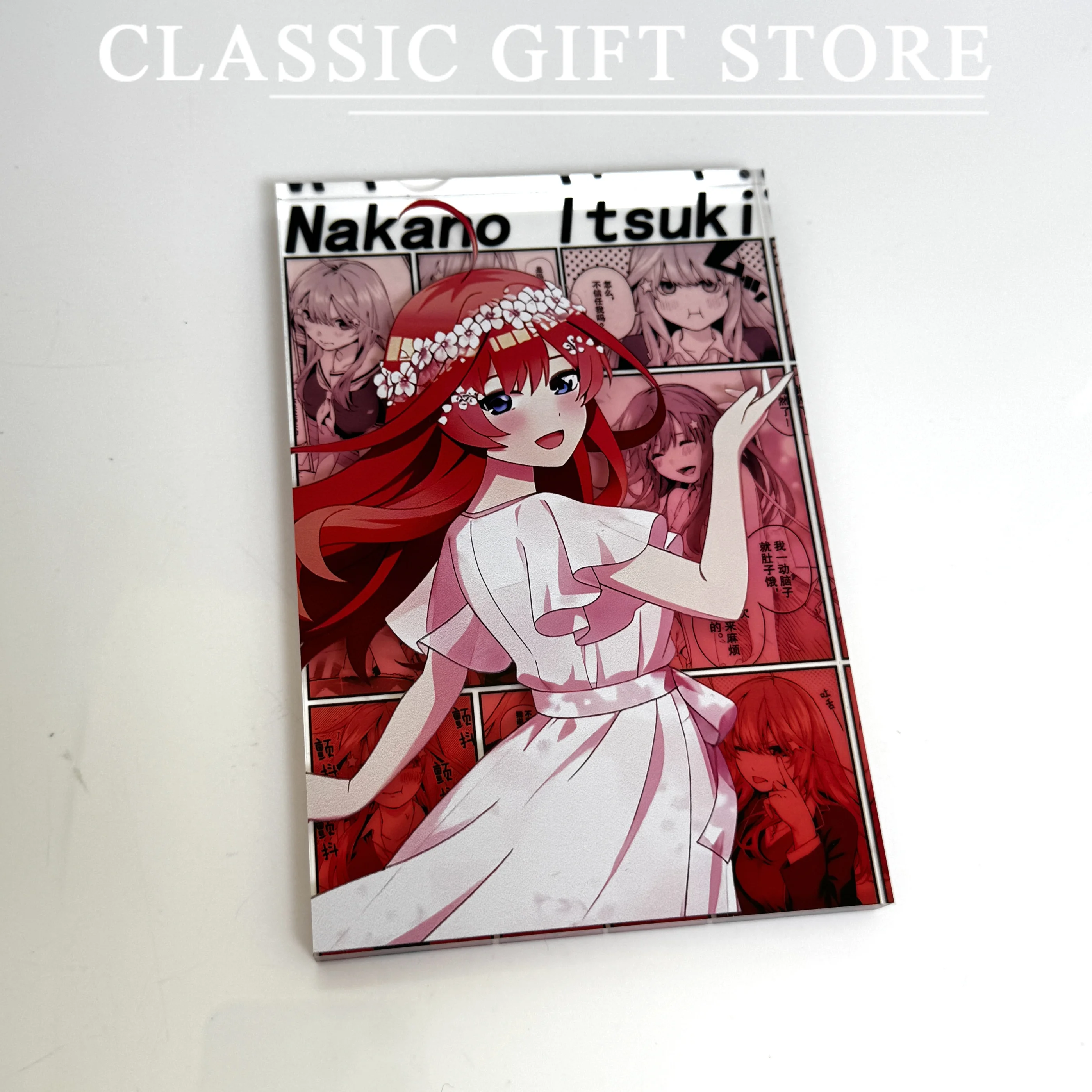 Os quíntuplos quintessenciais figuras de anime nakano itsuki quadrinhos acrílico tijolo suporte decoração modelo brinquedos pintura artística ornamento