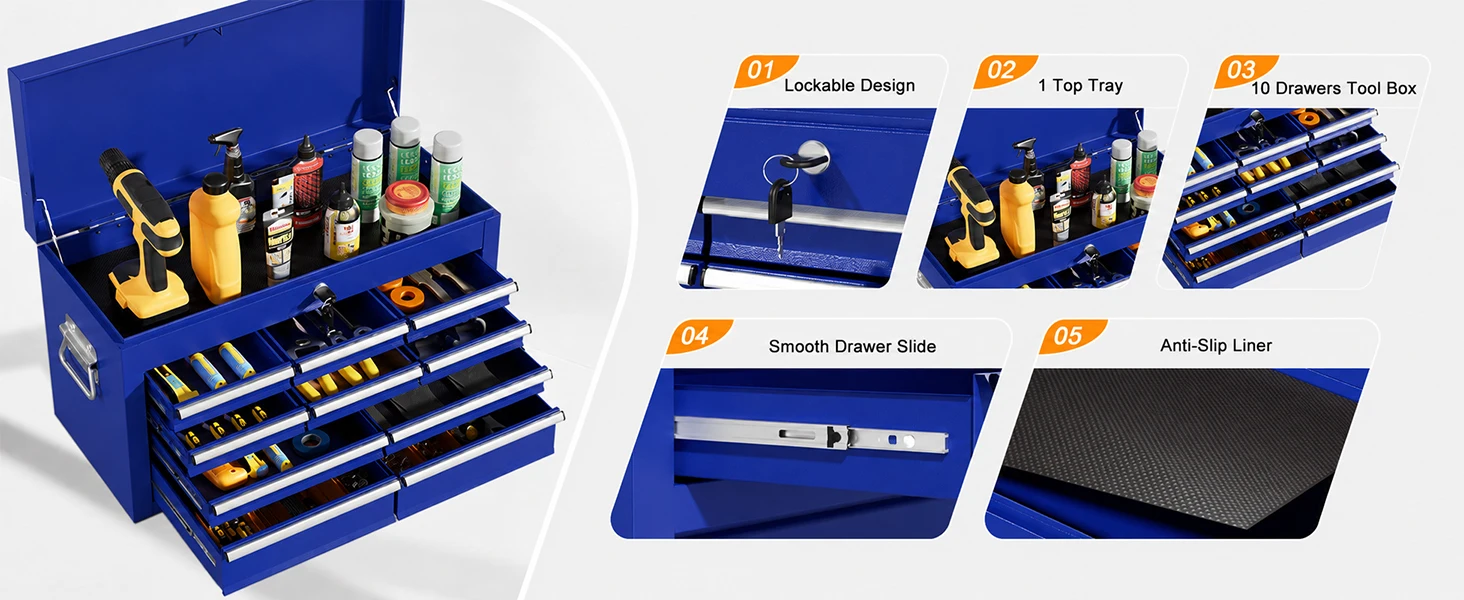 2 in 1 Lockable Tool Box