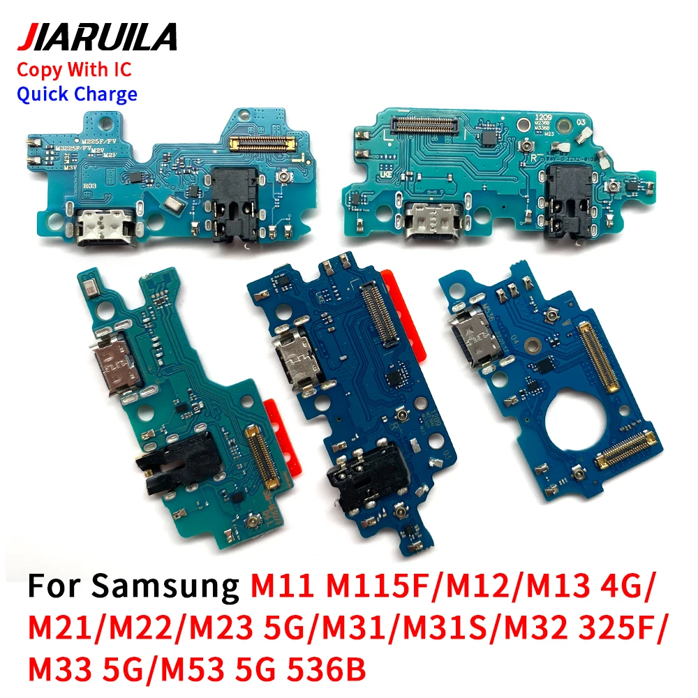 For Samsung M11 M12 M13 M21 M22 M23 5G M31 M31S M32 M33 M53 M21S USB Charging Port Dock Charger Plug Connector Board Flex Cable