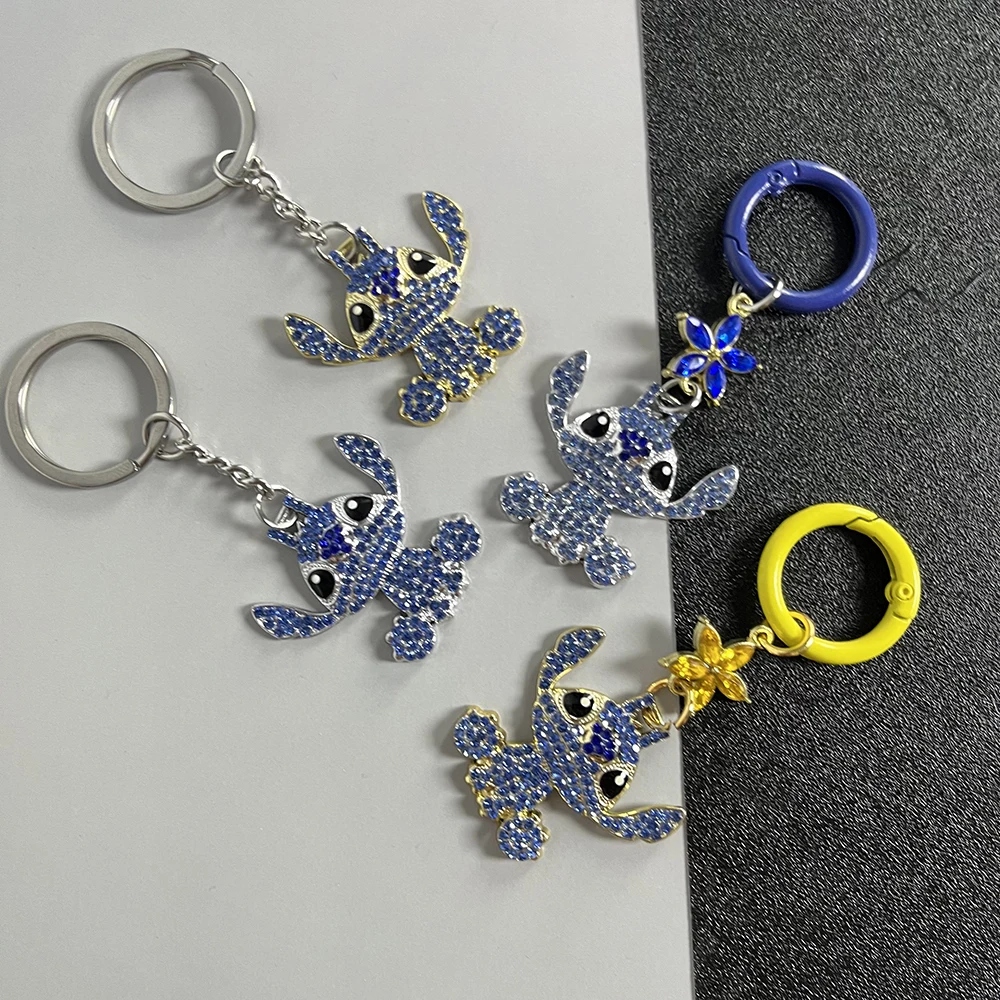 ديزني ليلو وستيتش الهيب هوب Kawaii غرزة المفاتيح مع كامل الراين قلادة سحر الأزياء والمجوهرات أنيمي هدية