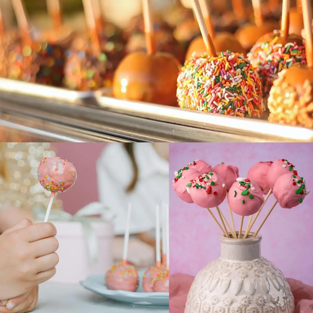 طقم صانعة الكيك مكون من 539 قطعة - قوالب مصاصة من السيليكون لمستلزمات الخبز مع حامل عرض ثلاثي الطبقات |   وعاء ذوبان حلوى الشوكولاتة