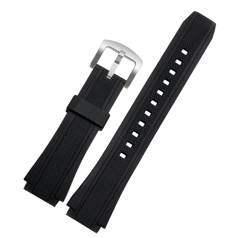 Black Men\'s Resin watchband For CASIO Edifice 5119 EF-552 EF-552D 25*20mm Convex mouth Waterproof Rubber Strap Silicone Bracelet