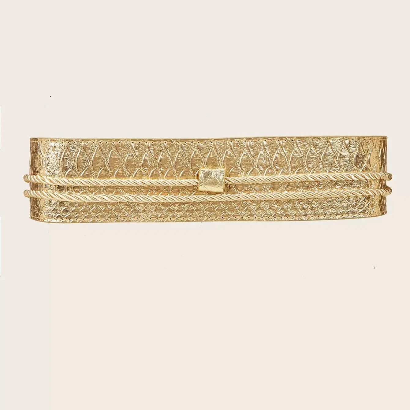 Woman 6cm Wide Faux Leather Rope Tie Belt Embellished Celebrity Belts Python Print Perfect Dress Accessory Gifts 3 size