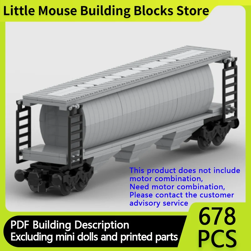 City Car Model MOC Building Bricks Railway Freight Hopper Car Modular Technology Gifts Holiday Assemble Children Toys Suit