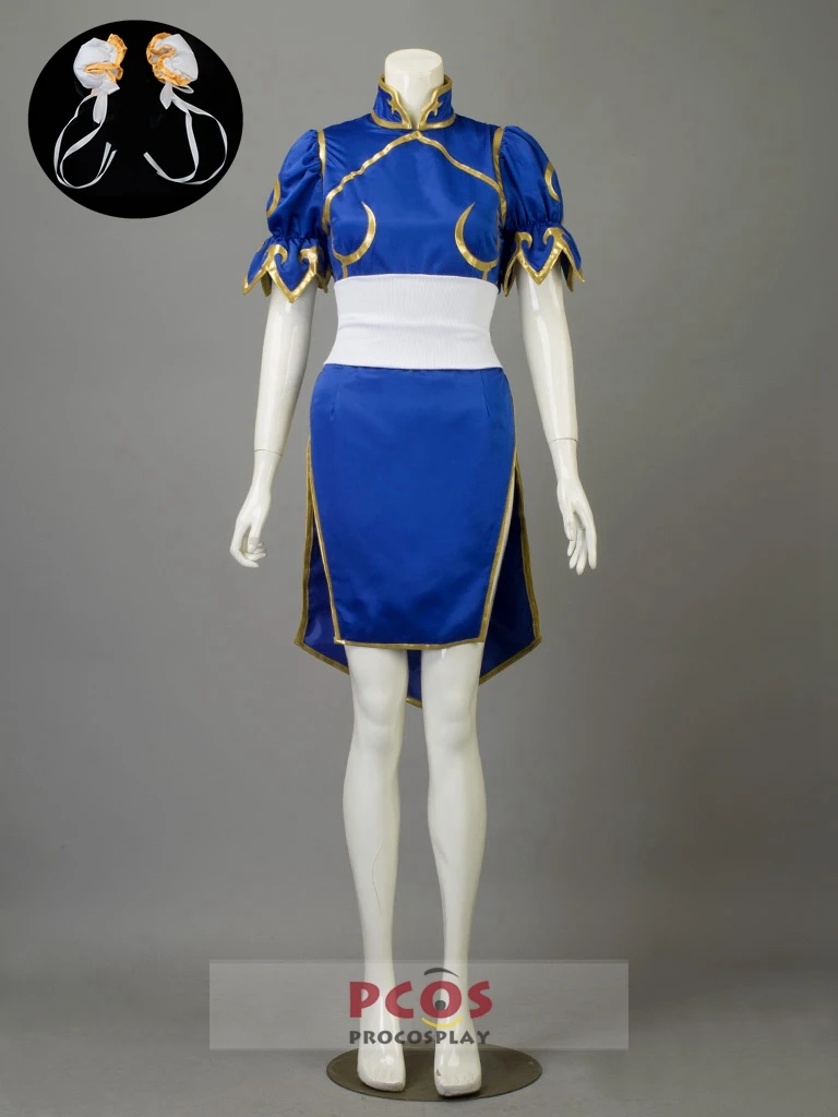 Costume de Chun Li Cosplay pour femme, jeu de rue, Chunmovies, robe sexy, tenues d'anime d'Halloween, Cheongsam, mp000407