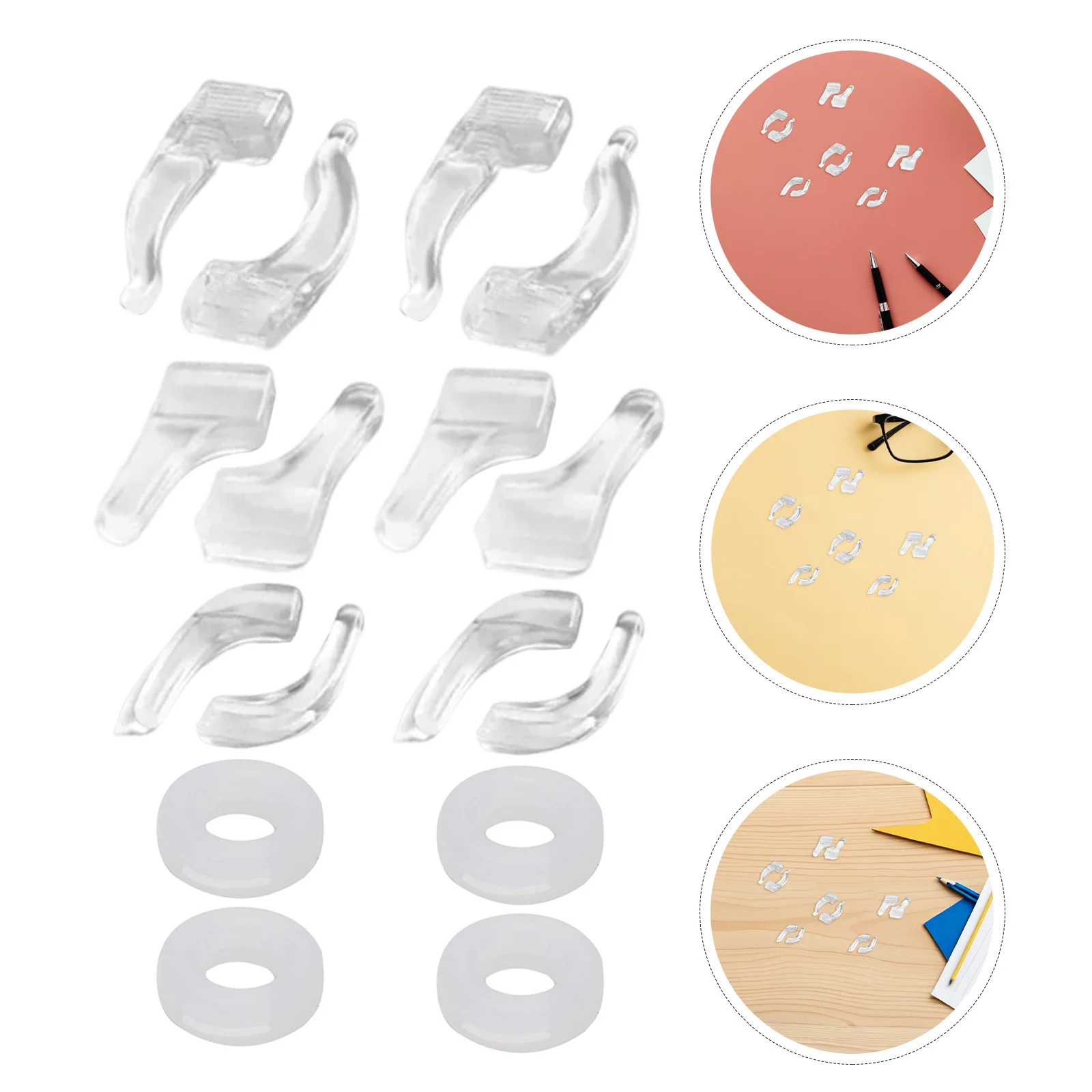 

20Pairs Soft Silicone Eyeglass Retainers Anti-Slip Ear Hooks for Frames Secure Fit for Sports Work Travel Lightweight Design
