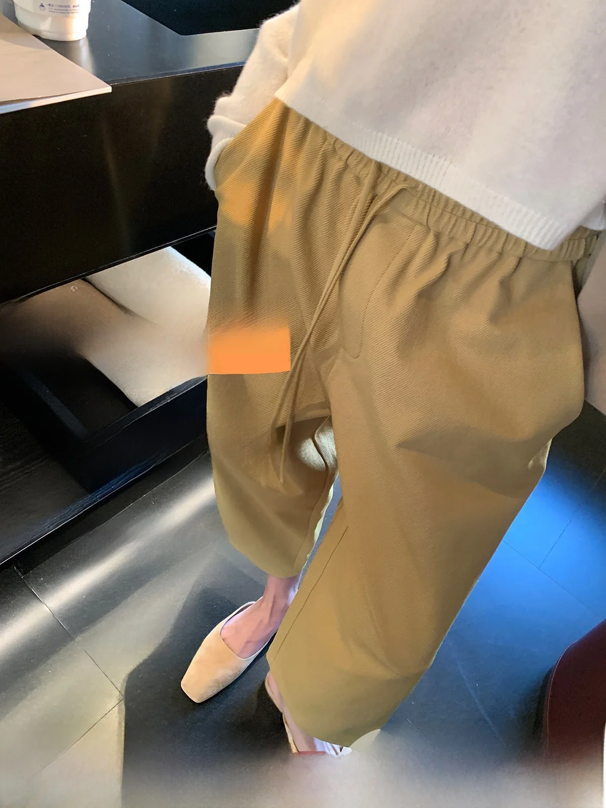 

LICKYSENIOR Женские повседневные брюки ручной работы с вырезами, свободного кроя, летние, новинка 2025 года, с высокой талией, из 100% другого материала