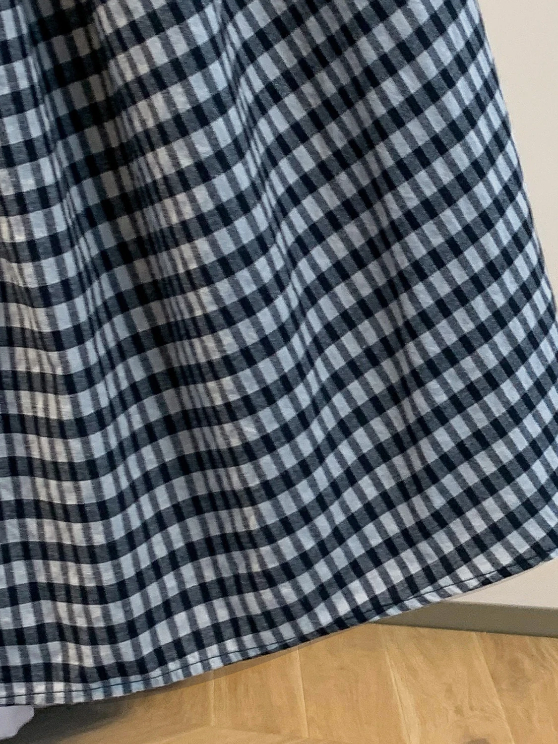 2025년 여름 체크무늬 벨트 탄력 허리밴드 다용도 미디 스커트 플러스 사이즈 여성 레트로 슬림 A라인 스커트 캐주얼 면 혼방