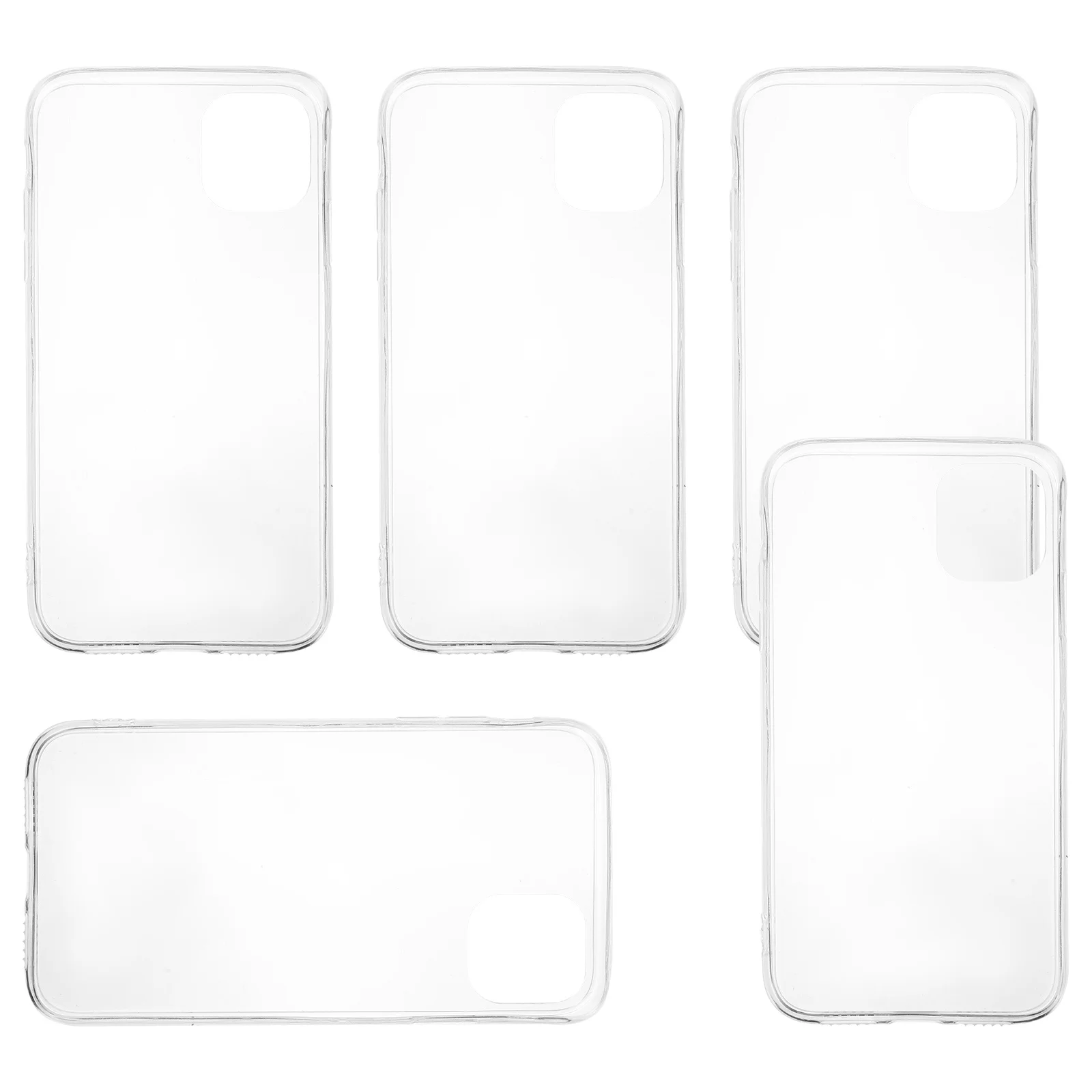 5 STKS Crystal Case DIY Epoxyhars Blank Cover voor Telefoon Cover 11 Hard Acryl TPU Beschermend Krasbestendig