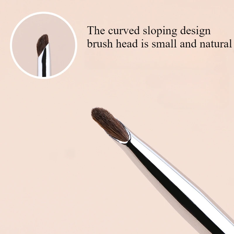 Sickle Double Head Eyeliner Brush Eyebrow Bevel Edge Detail Makeup Brush Sleeper Silkworm Brush