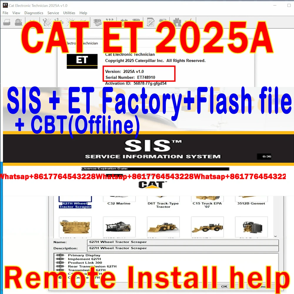 

Cat ET 2025A Электронный техник-диагностика + SIS 2021 + CBT (офлайн) + 10-значный заводской генератор паролей 40 ГБ флэш-файл