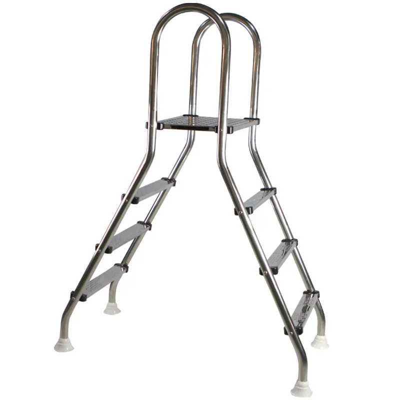 

Special double-sided escalator, thickened 304 stainless steel film pool herringbone escalator anti-skid ladder