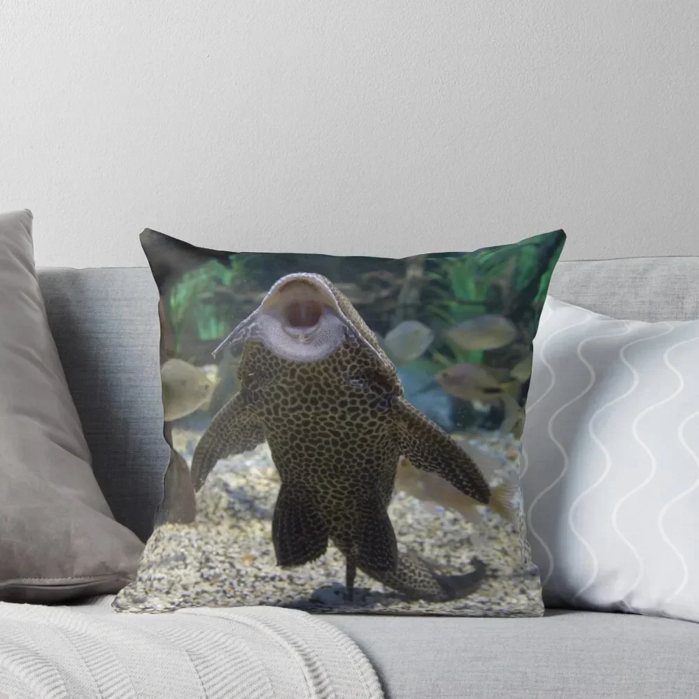 Give Me A Kiss ~ Plecostomus, or Algae eaters Throw Pillow Sofas Covers home decor items Pillowcase Luxury Pillow Cover pillow