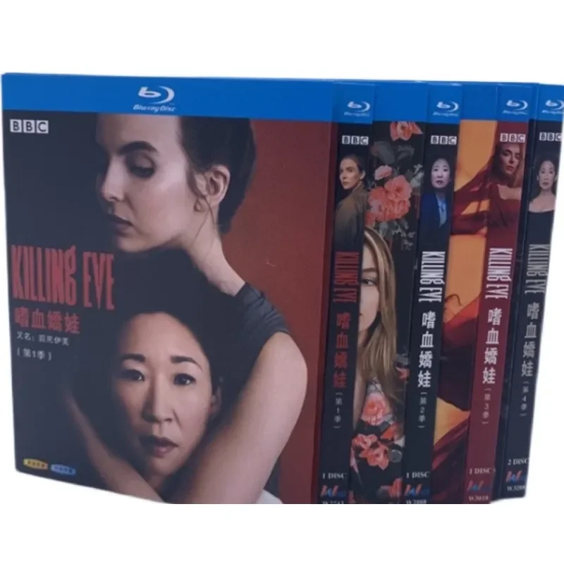 BD Blu-ray Discs High-Definition US TV Series Killing Eve / Villains Season 1–4 6-Disc Box Set
