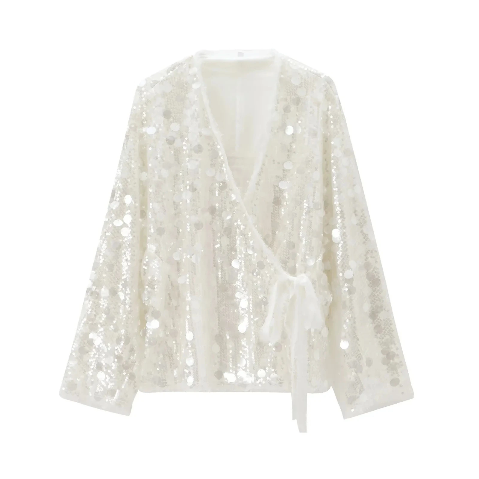 

2025 Autumn/Winter Women's Fashion Versatile Glitter Loose Top