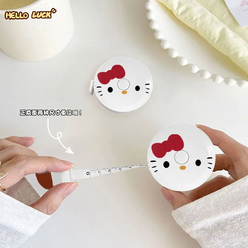 

Hello Kitty Anime Kawaii Sanrio Measuring Tape Cute Pochacco Kt Cat Fashion Mini 2m Waist Circumference Measuring Gifts for Kids