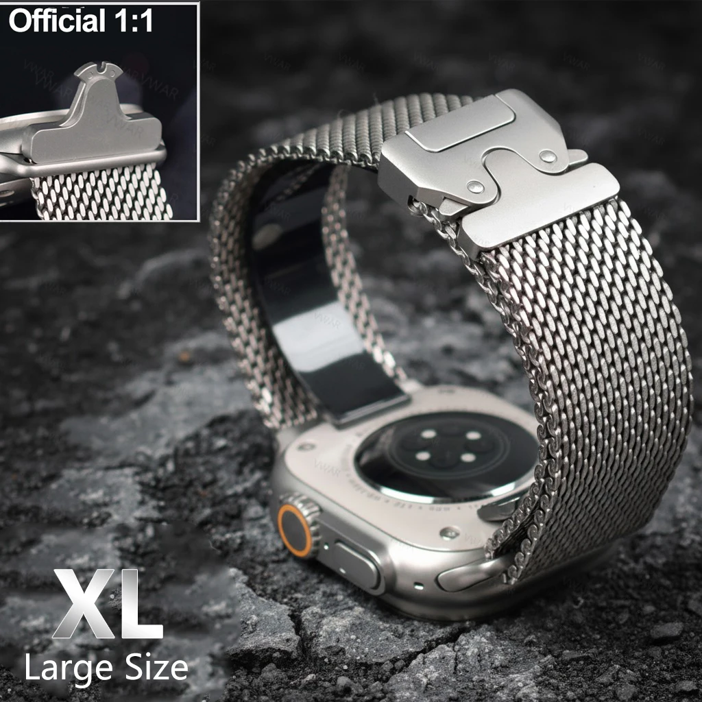 

【Большой размер】Ремешок из чистого титана для Apple Watch Ultra 3 2 Band 49 мм 45 мм 46 мм 44 мм Браслет IWatch Series 11 10 9 8 7 SE