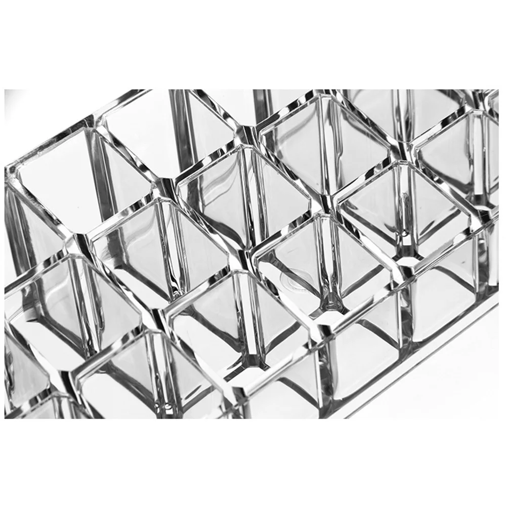 

24 Compartments Clear Strong Acrylic Storage Box Organizer Portable Lipstick Display Case Jewelry Clear Storage Box