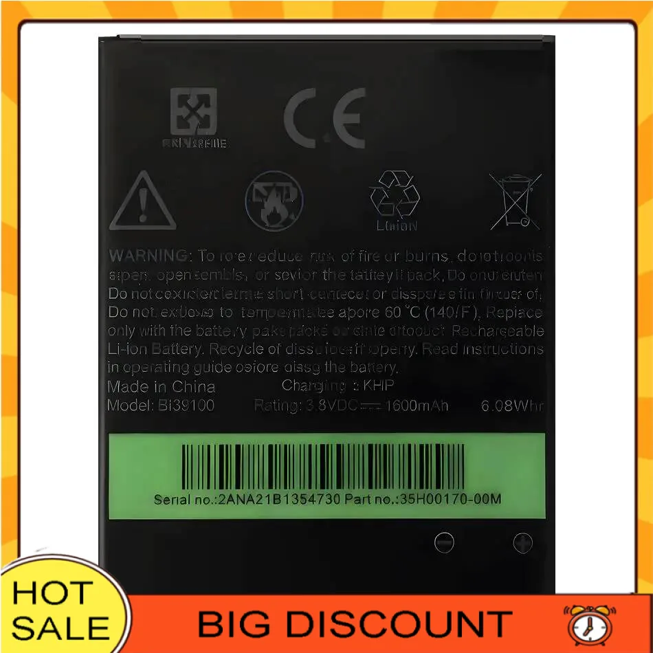 

Аккумулятор для мобильного телефона Htc Sensation XL X315E Titan X310E G21 G20 Rhyme S510b Bliss 1600 мАч, долговечная производительность BI39100