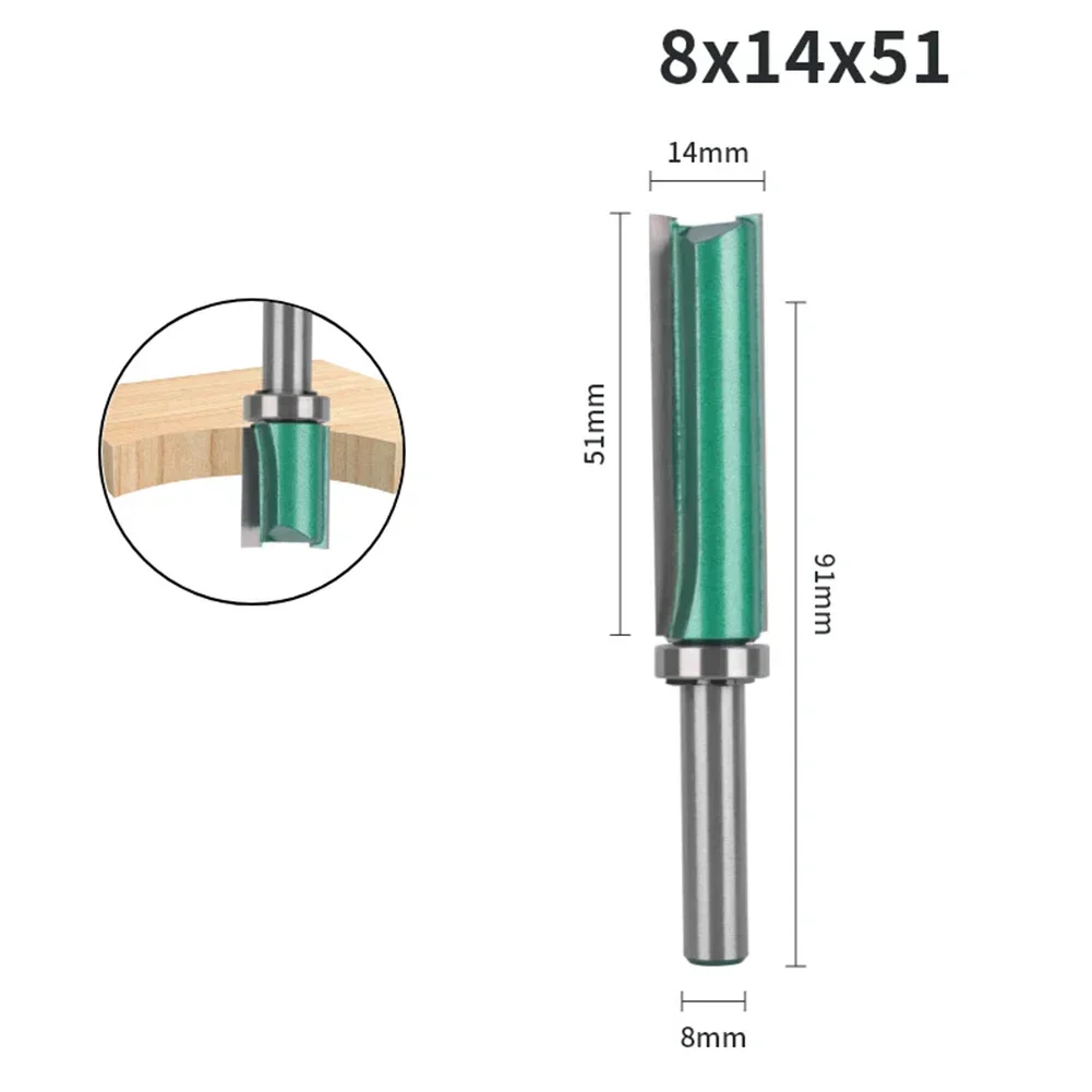 1pc 8mm Shank Router Bit With Bearing Woodworking Milling Cutter For Wood Bit Face Mill YG6X Carbide Tip Router Bit 60-91mm