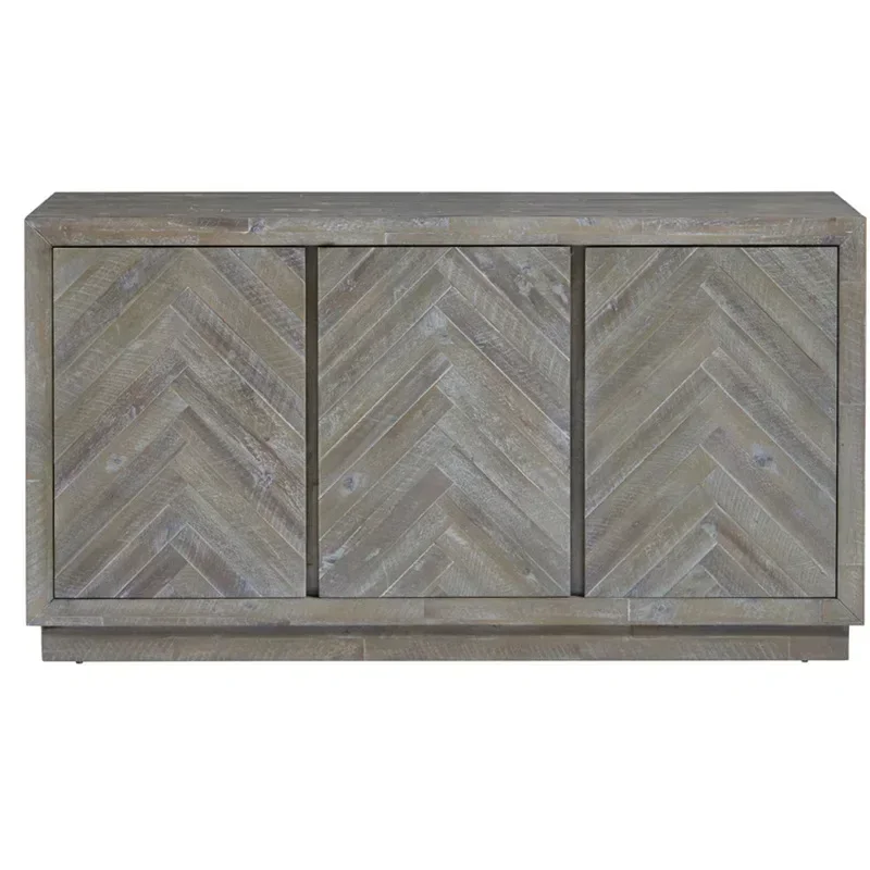 

American solid wood retro dining side cabinet light luxury living room entrance cabinet TV cabinet locker