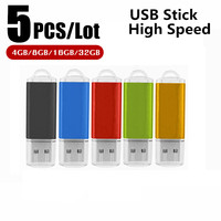 5PCS/Lot New Usb Fash Drive 64GB 32GB 16GB 8GB 4GB Pen Drive флешка Flash Drive Waterproof U-Disk Memoria Cel Usb Stick Gift