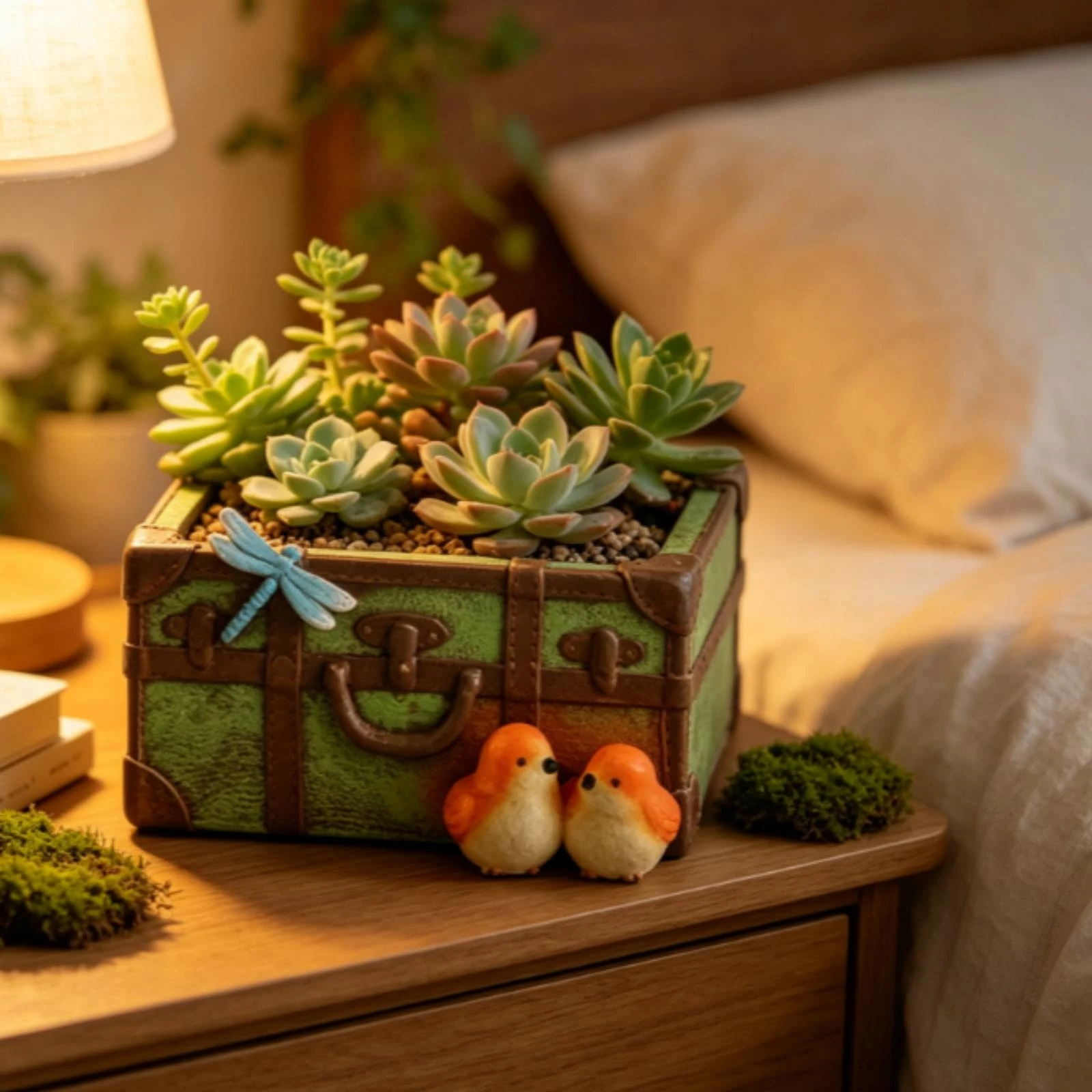 Succulent Planter Pot - Pot Bunga Koper Kompak dengan Pegangan,