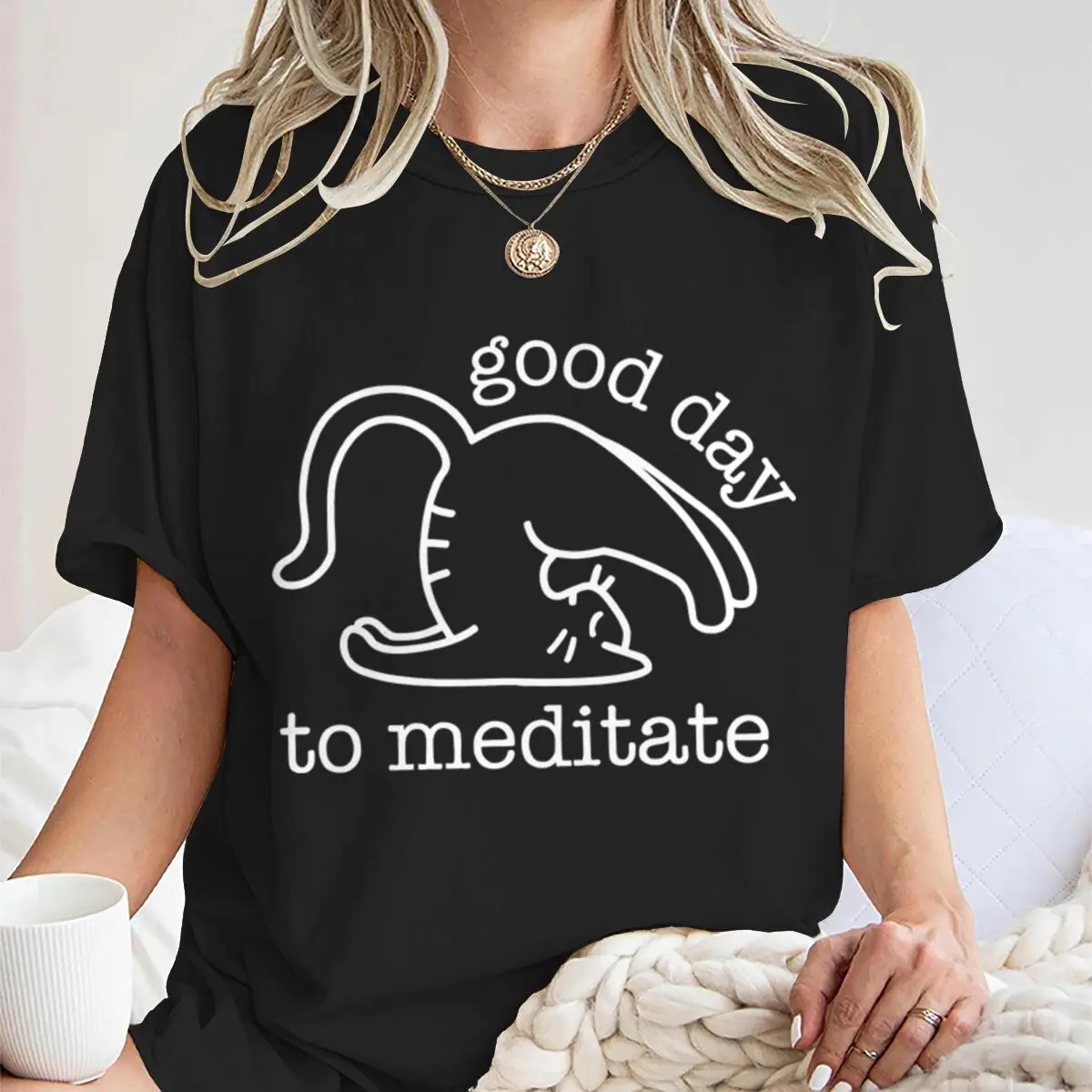 Cute Cat Yoga T Shirts 