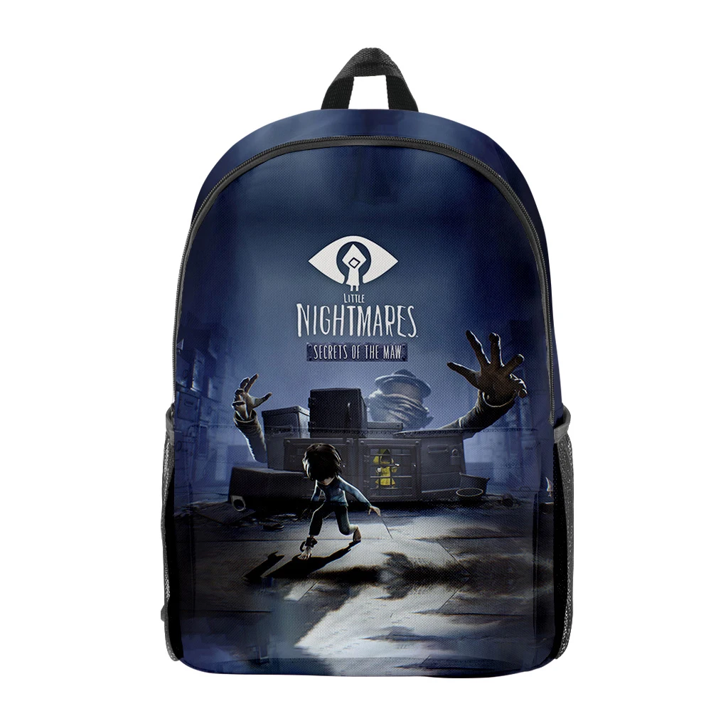 Classic Novelty Little Nightmares 2 pupil Bookbag Notebook Backpacks 3D Print Oxford Waterproof Boys/Girls Travel Backpacks