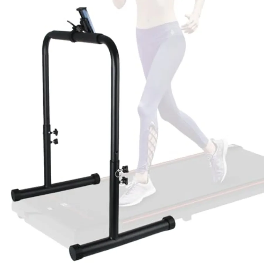 

24.4 Inch Wide Handle Bar for Walking Pad Only with Phone Holder - Universal Fit Stable and Non-Slip Handrail for Indoor Home G