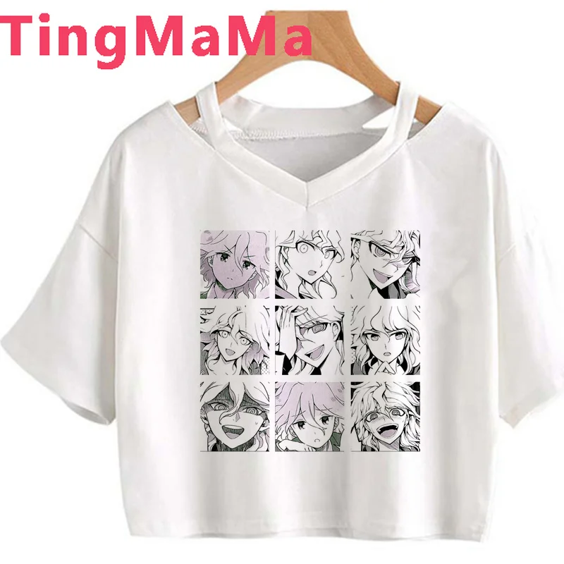 Danganronpa V3 Ouma Kokichi Nagito Komaeda tshirt summer top female japanese tumblr streetwear couple  kawaii t-shirt tumblr