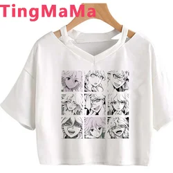 Danganronpa V3 Ouma Kokichi Nagito Komaeda tshirt summer top female japanese tumblr streetwear couple  kawaii t-shirt tumblr