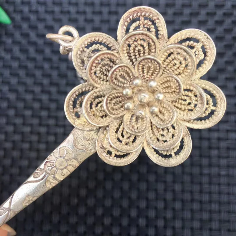 متوفر في المخزون دبوس شعر على الطراز التبتي مرصع بالأحجار الكريمة الحمراء والأخضر على شكل فراشة دبوس شعر على الطراز التبتي الفضي العرقي دبوس شعر على شكل ثروة Penda