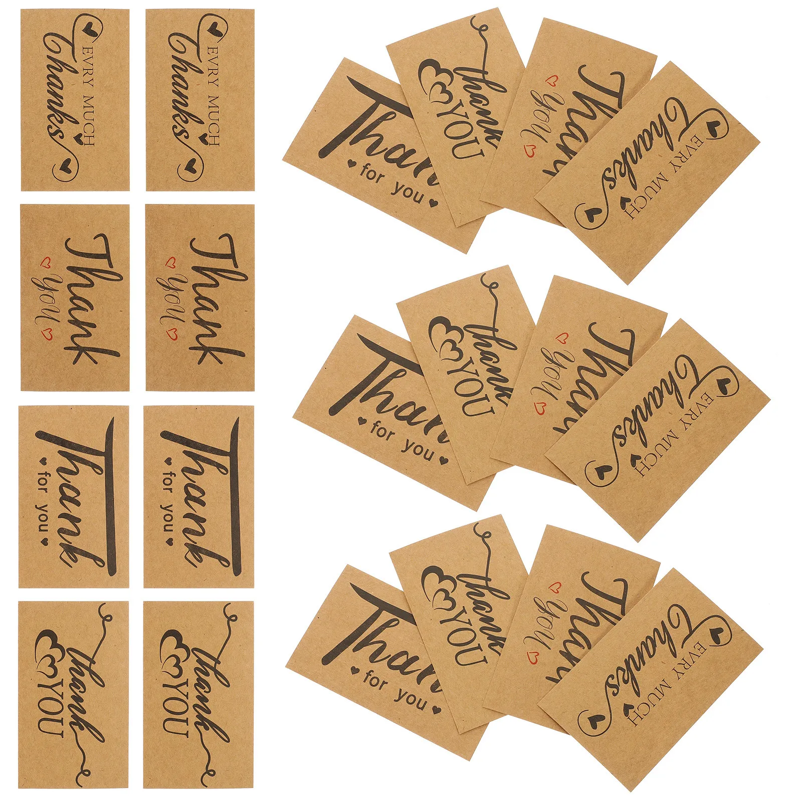 

120pcs Laser You Cards Compact Portable Thank You Notes For Gift Packaging Shop Supply Small Thank Cards Printing Products