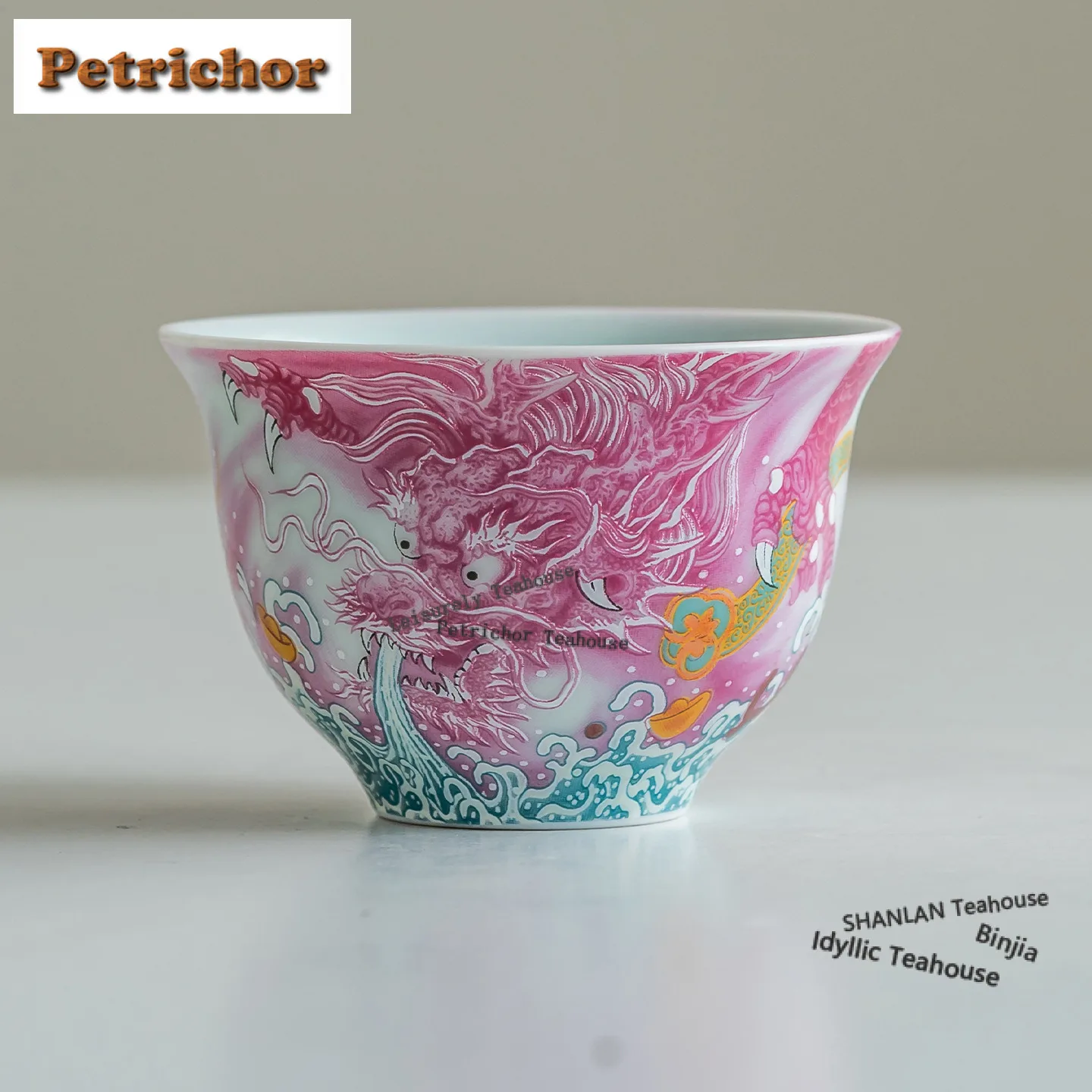 

60ML High-end Chinese Palace Style Enamel Teacup Ancient Tea Bowl Tea Cup Set Tea-tasting Personal Cup Chazhan Master Cup Teaset