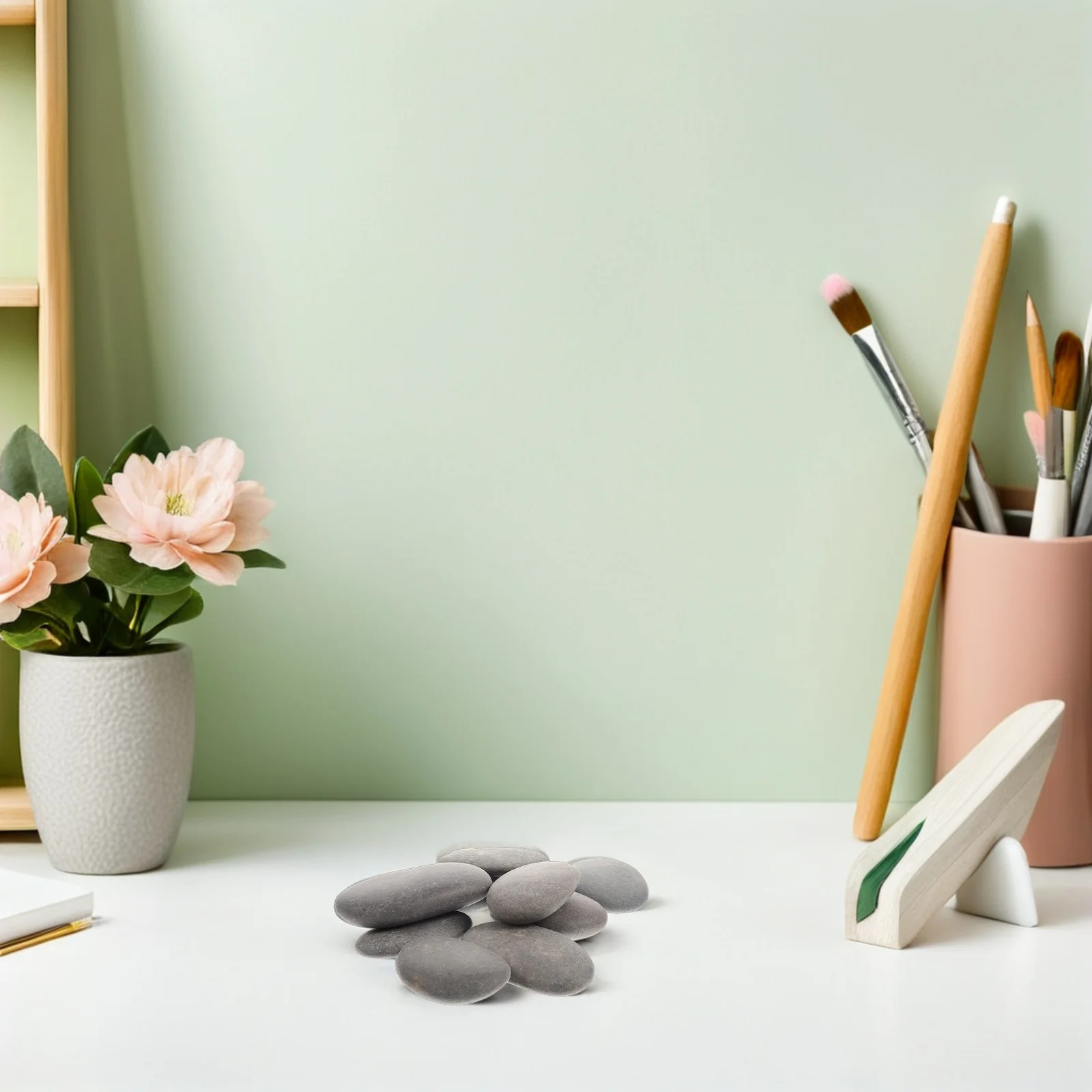 

30Pcs Painting Rock Pebbles for Kids Natural Flat Stones to Paint DIY Craft Activities Smooth Edges Safe Design