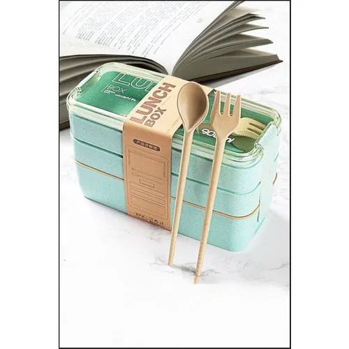 Kitchen Love 8 Piece 3 Layer With Lid With Spoon Nanofiber Storage-900 ml