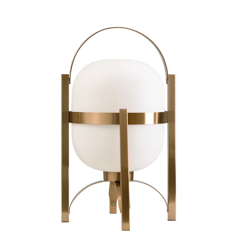 Italian postmodern creative fashion glass, art living room study bedroom model room bedside lamp