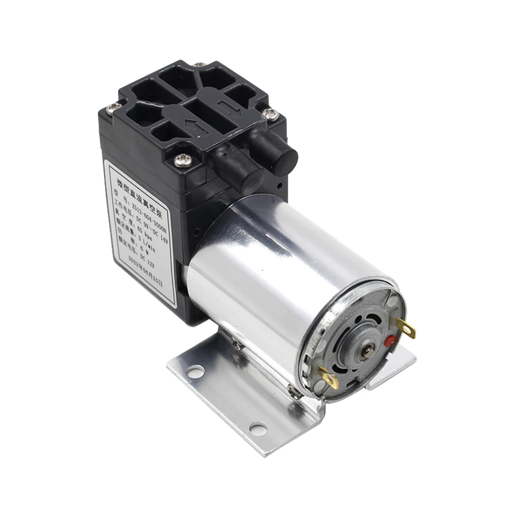 Z512-604-3000N DC12V Mini Negative Pressure Vacuum Pump 5L/Min 65-120Kpa Air Pump with Bracket