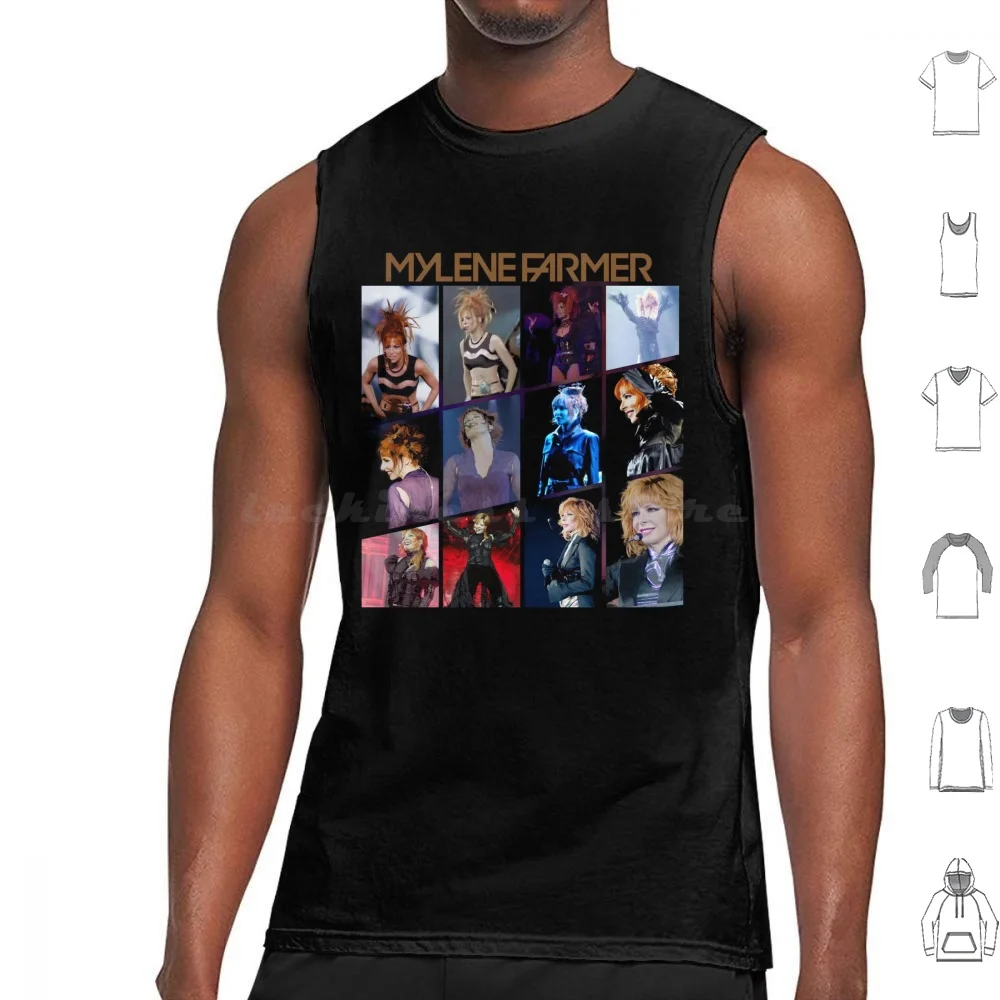 Mylene Farmer Nevermore , Mylene Farmer , Mylene Farmer 2023 , Mylène Farmer 2022 Tank Tops Print Cotton Mylene Farmer