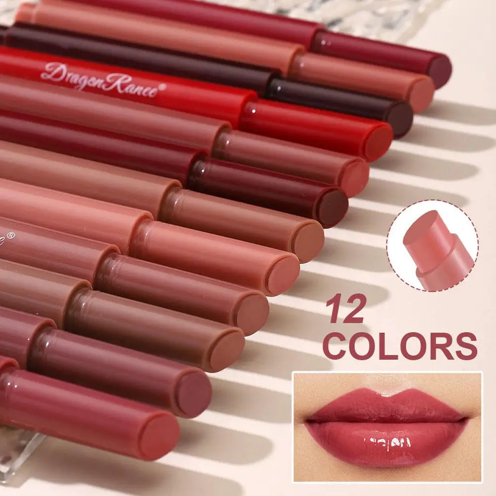 Jelly Lip-Push-On Batom Pen, Contornos Cor Espelho, Branqueia Lip, Nude Shapeful Linhas, Red Lip Hidratante, Diminui Be K5S2