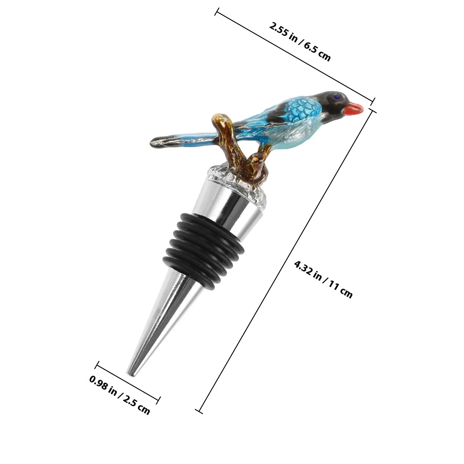 Wine Bottle Stopper Zinc Alloy Decorative Sealing Stopper for Red, White & Sparkling Wine Freshness Preservation
