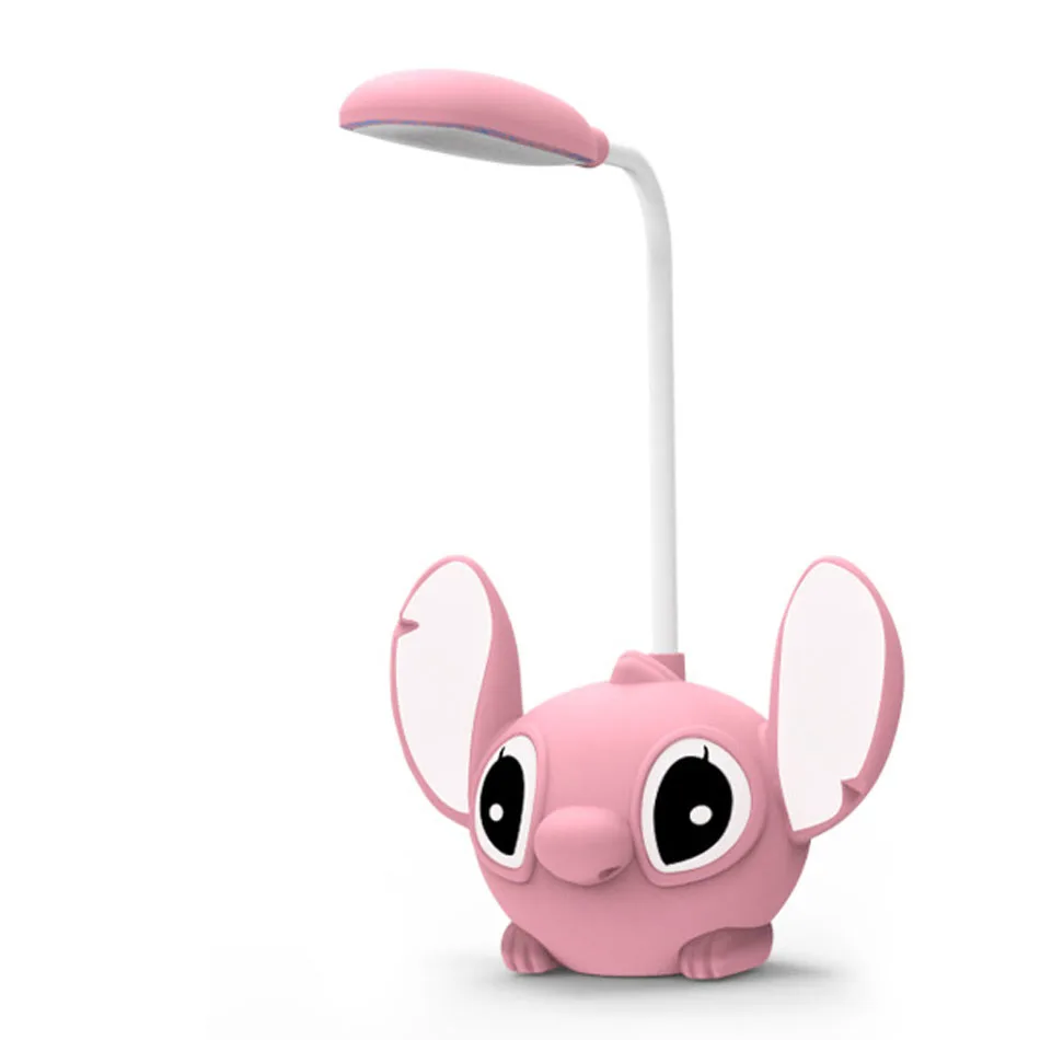 Stitch Anime Lamp Figure Stich Eye Led Night Light USB Charging with Pencil Sharpener Figure Model Kids Christmas Gift