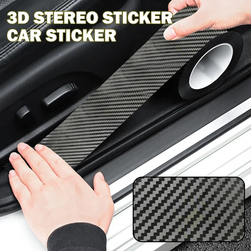 

Nano Carbon Fiber Car Sticker DIY Paste Protector Strip Auto Door Sill Side Mirror Waterproof Anti Scratch Tape Protection Film