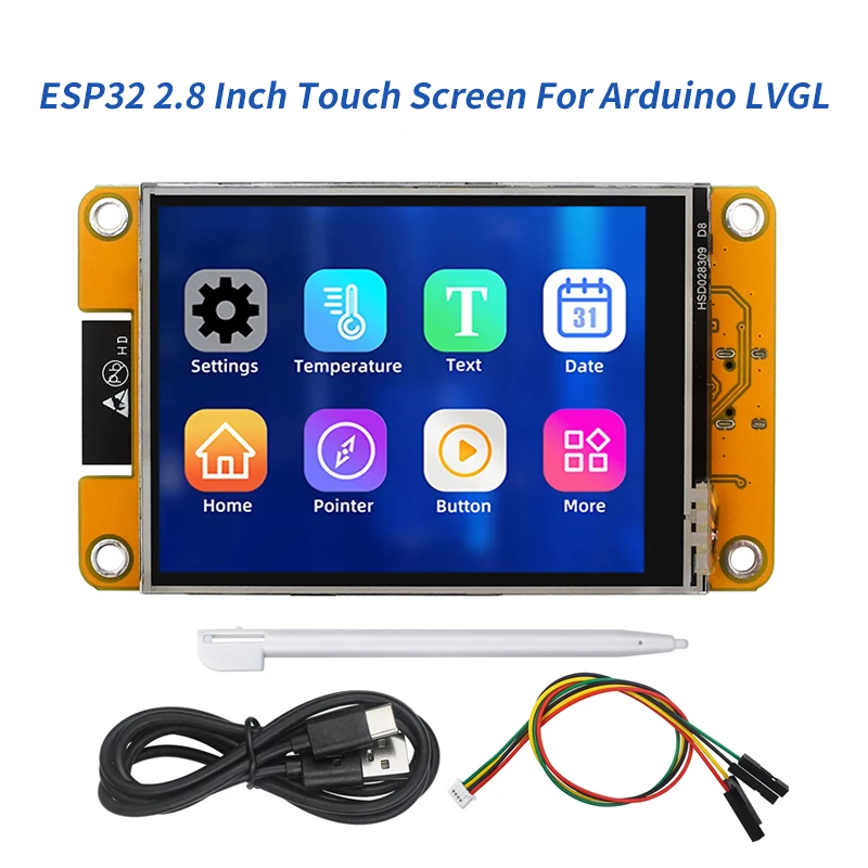

Плата разработки ESP32,8-дюймовый сенсорный экран 240*320, ЖК-модуль TFT, поддержка WIFI и Bluetooth для Arduino LVGL