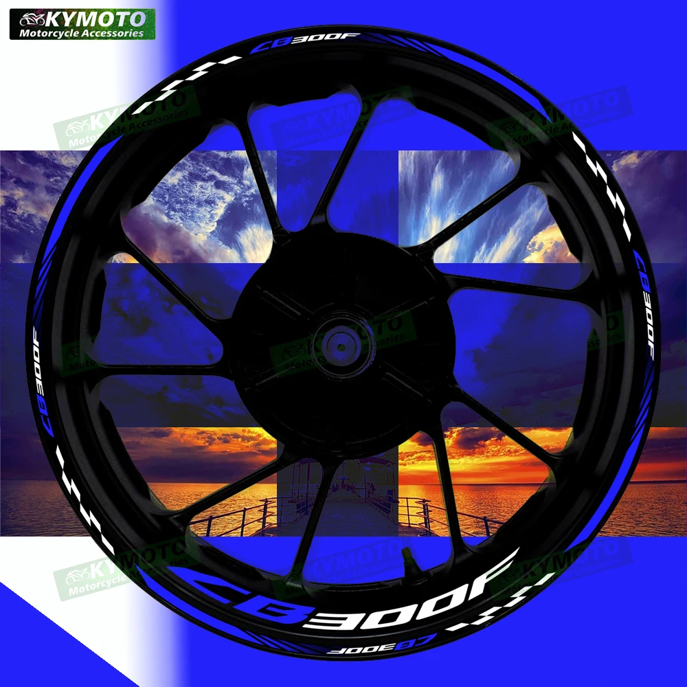 

Для Honda CB300F CB 300F аксессуары для мотоциклов 17-дюймовые наклейки на передние и задние колеса светоотражающие наклейки на колеса наклейки на обод