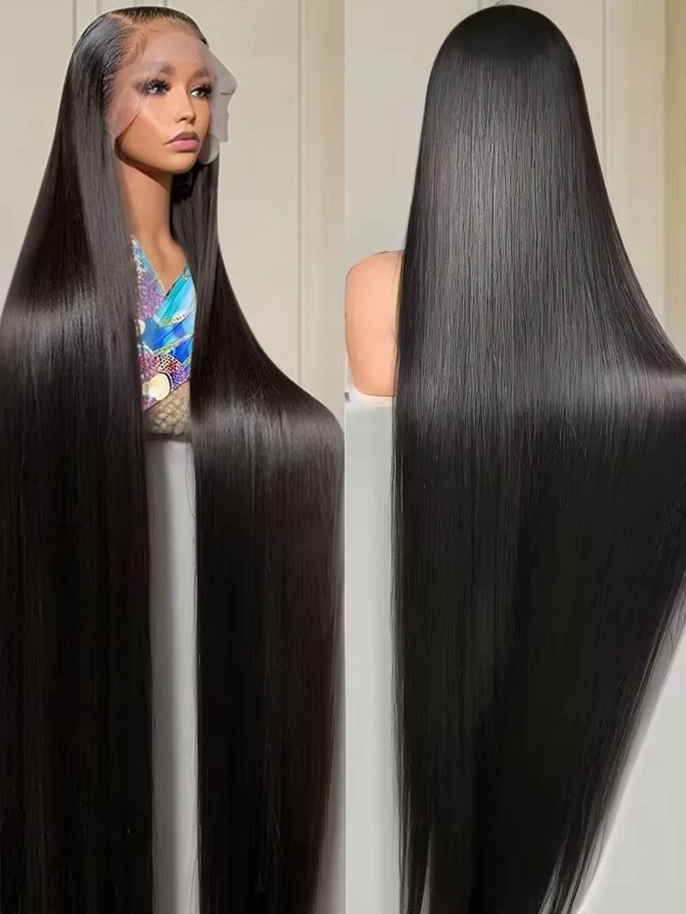 13x6 Full Frontal Real HD Lace Wig 0.10mm Ultra-Thin Invisible HD Lace Front Wigs Human Hair Pre Plucked Bleached Knots 200%