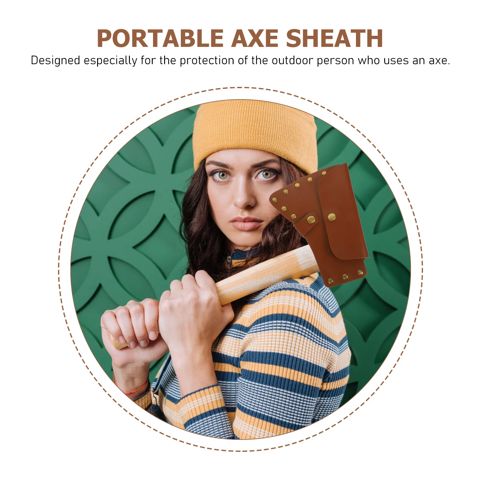 Universal Axe Sheath PU Protective Cover Portable Hatchet Sleeve Outdoor Protector Cover Protector