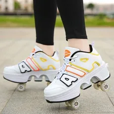 

Deformed roller skates for adults boys and girls children and students shrink invisible four-wheel walking shoesChildren's gifts